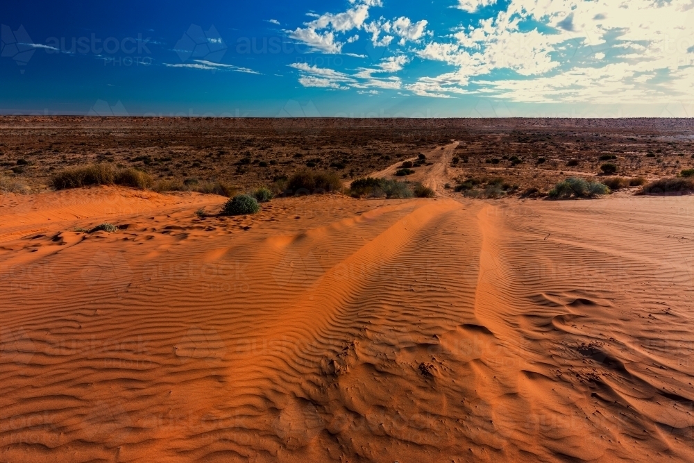 Big Red expanse of Simpson Desert - Australian Stock Image