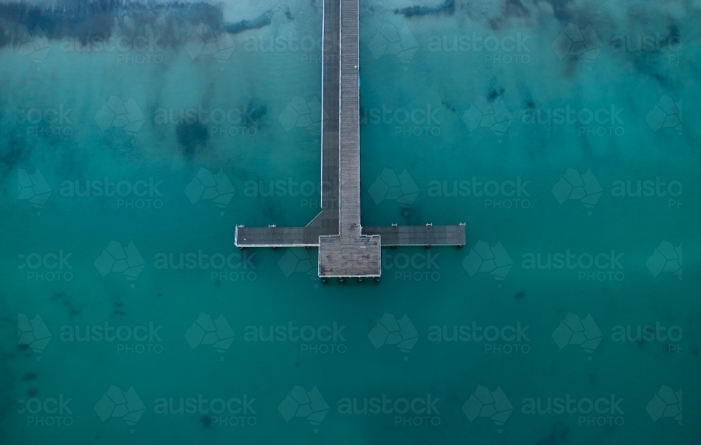 Bird's eye view of the jetty at Coogee Beach, Perth - Australian Stock Image
