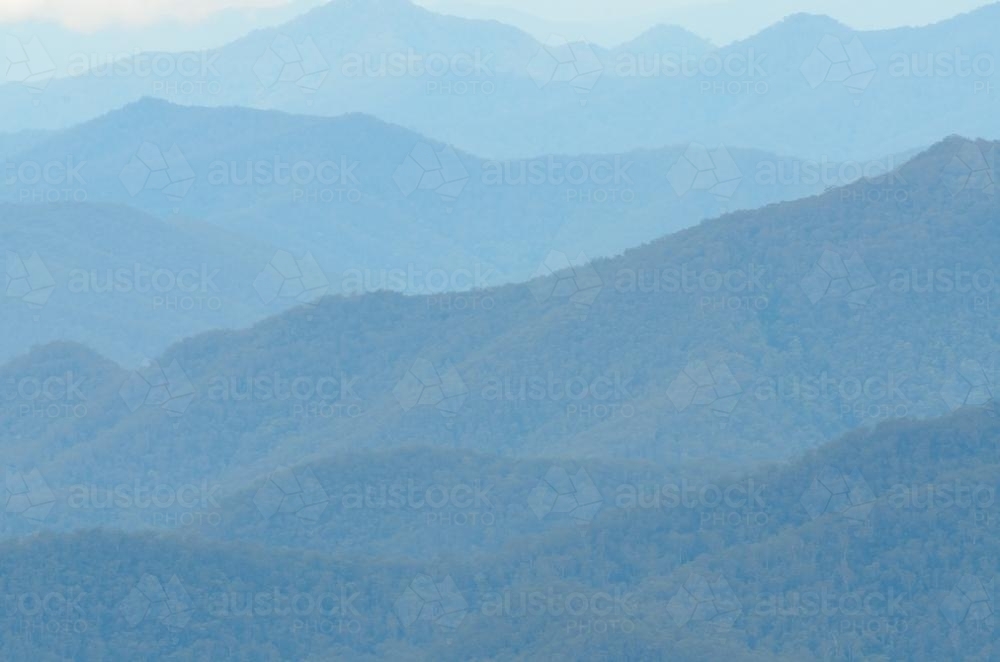 Blue layers of mountains - Australian Stock Image