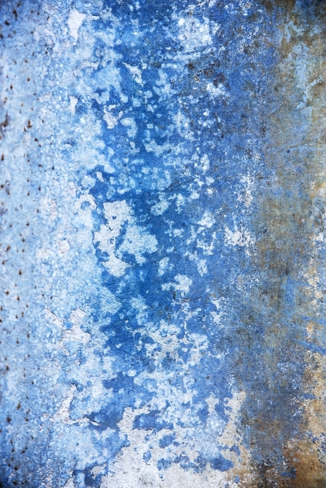 Blue & white rust detail - Australian Stock Image