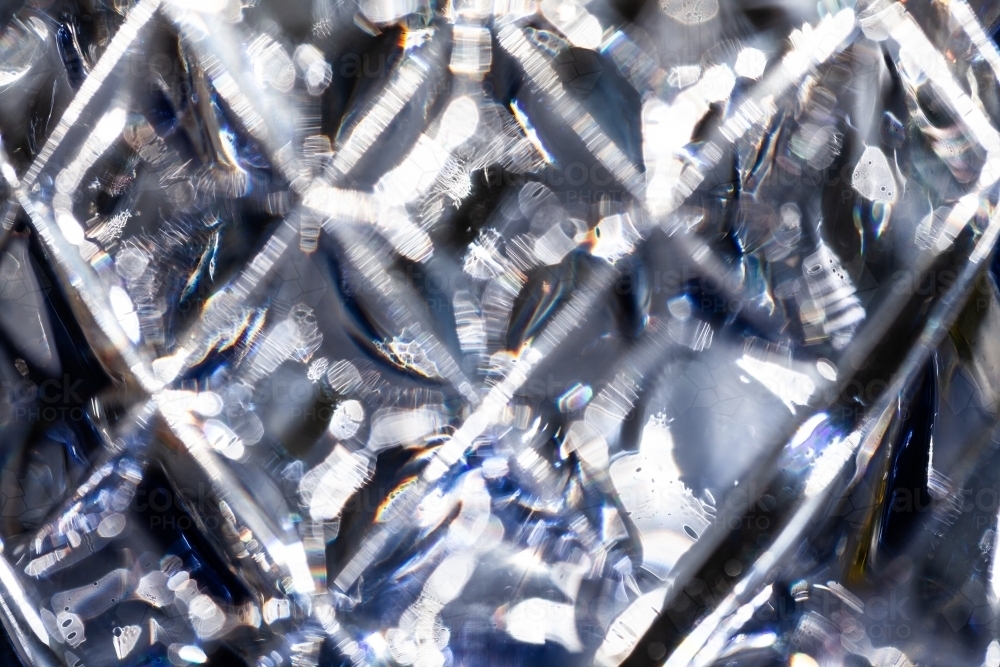 Blurry blue bokeh and light sparkles texture - Australian Stock Image