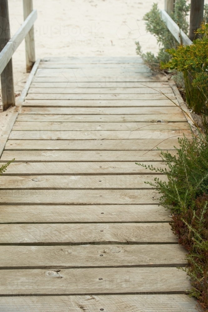 Boardwalk down to the beach - Australian Stock Image