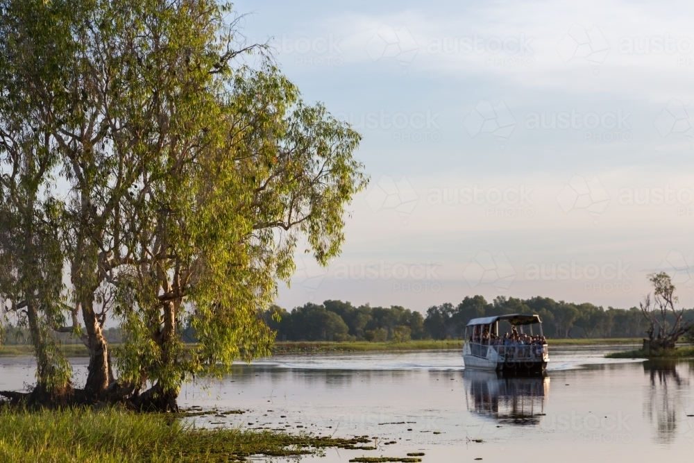 Boast cruise on the yellow water river, kakadu - Australian Stock Image