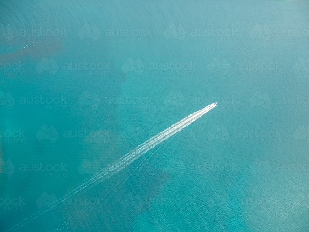 Boat from Above - Australian Stock Image