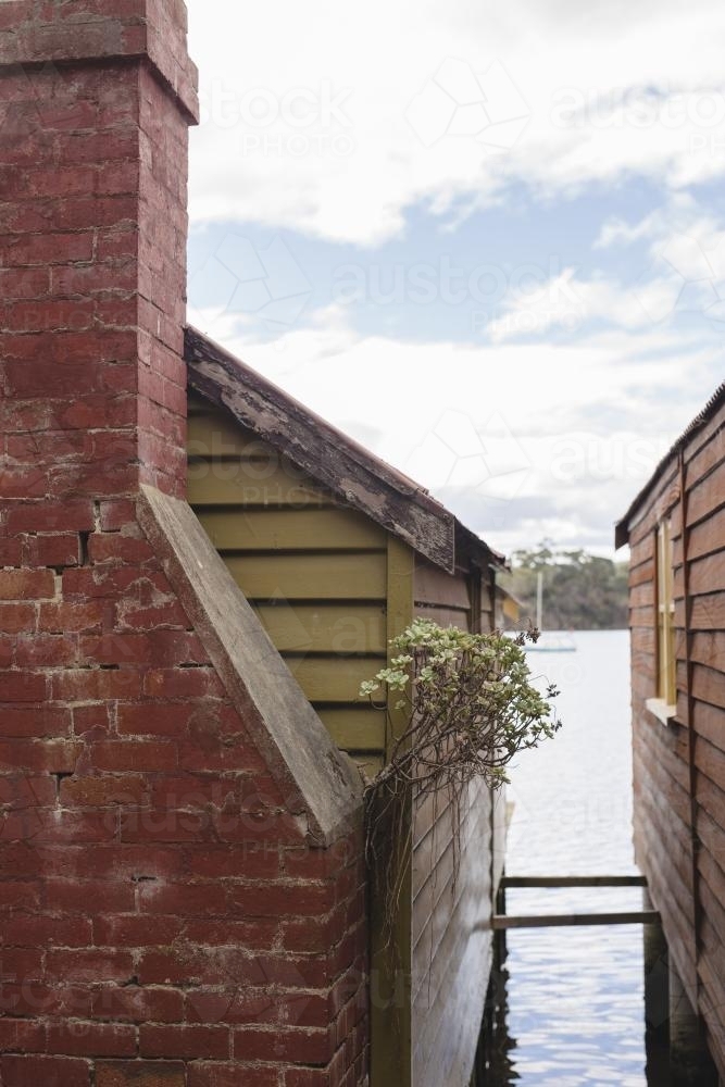 Boat houses at Cornelian Bay - Australian Stock Image