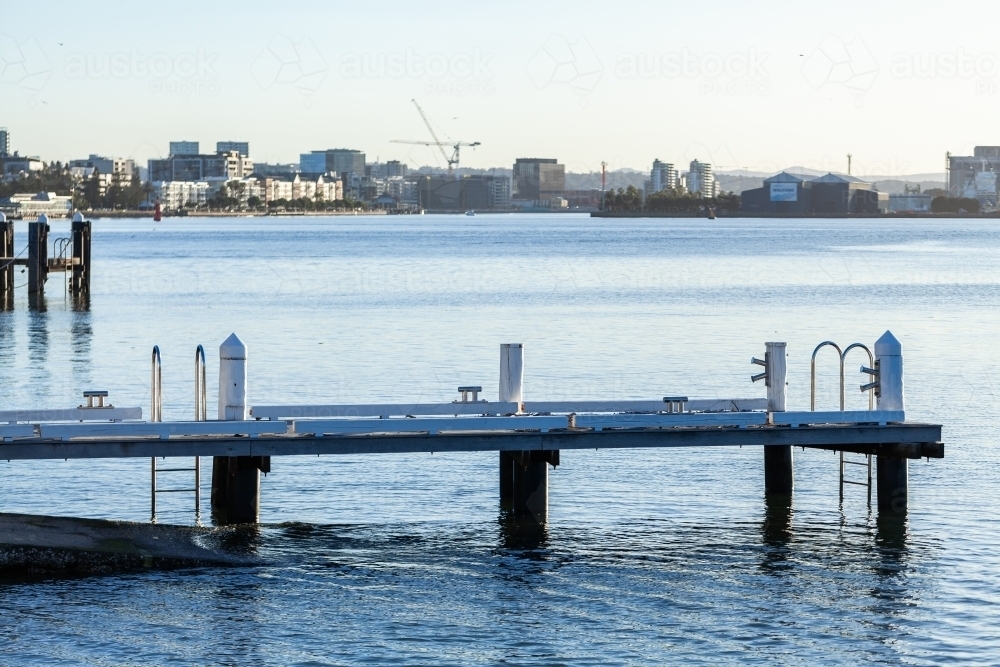 Boat ramp and Jetty in Newcastle port - Yohaaba - Australian Stock Image