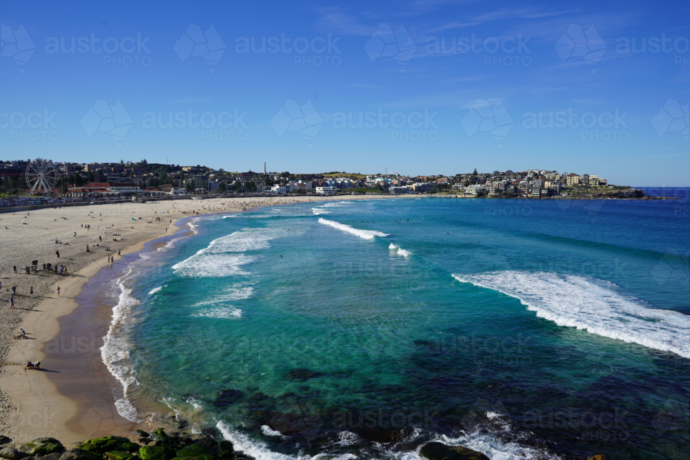 Bondi Beach clear skies - Australian Stock Image