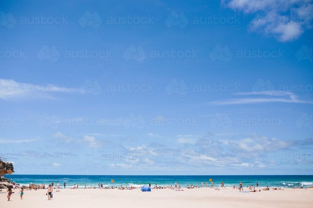 Bondi beach during Summer - Australian Stock Image
