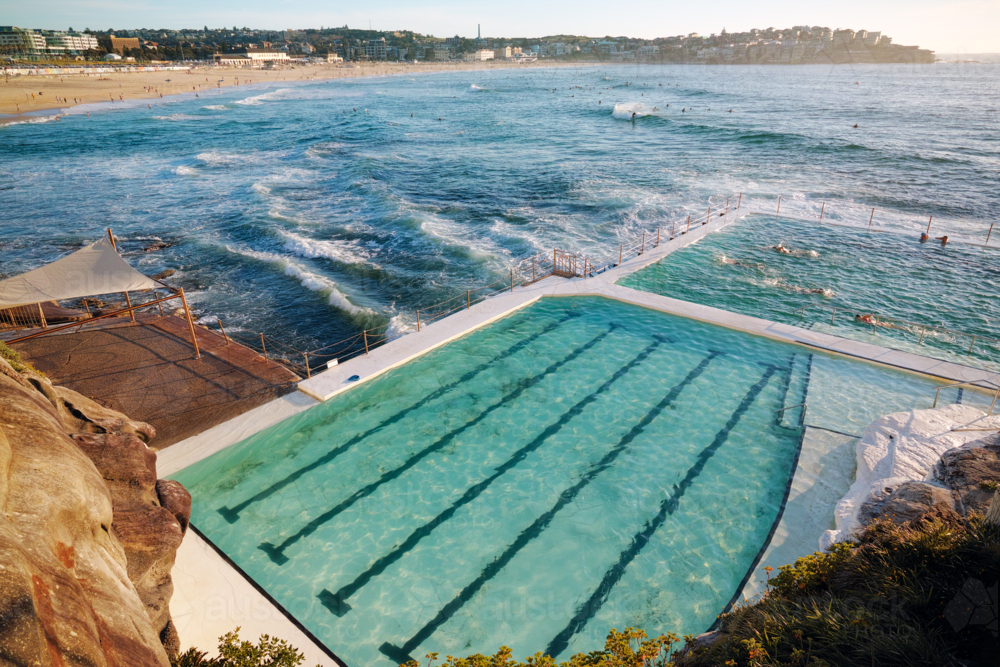 Bondi Beach Ocean Pools Sydney Australia - Australian Stock Image