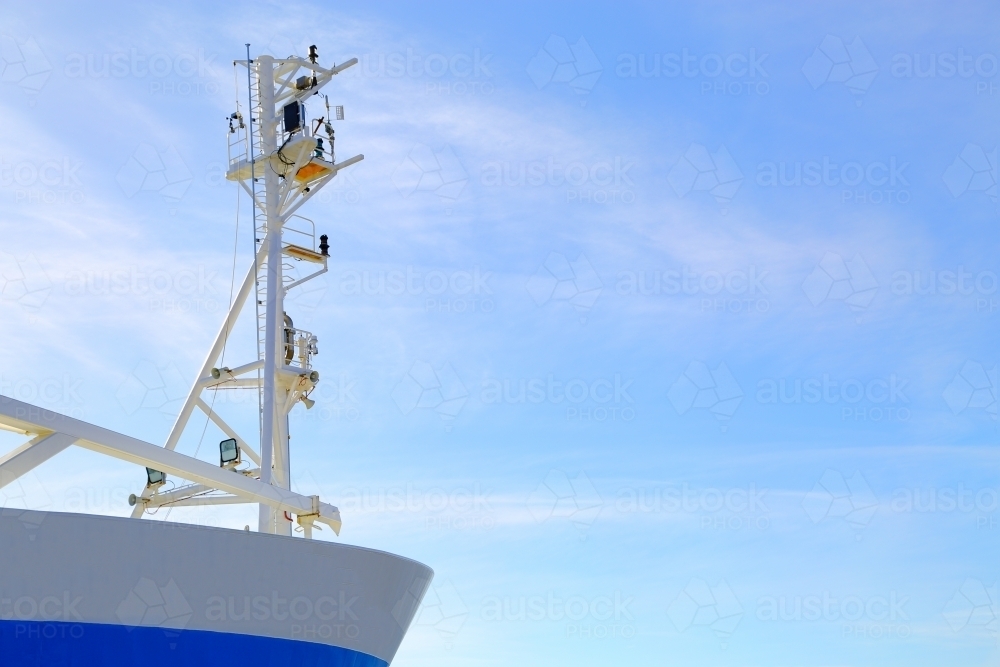 Bow of a large ship. - Australian Stock Image