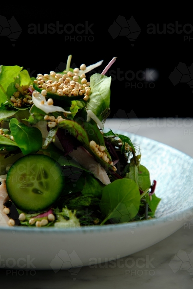 Bowl of green salad - Australian Stock Image