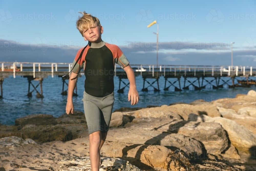 Boy wearing spring suit - Australian Stock Image