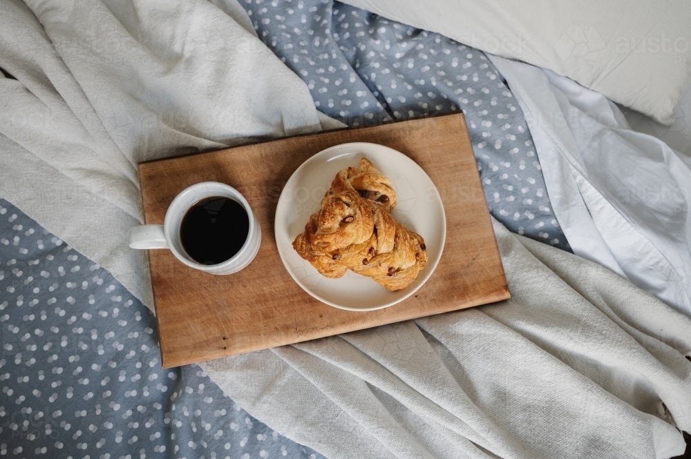 breakfast in bed - Australian Stock Image