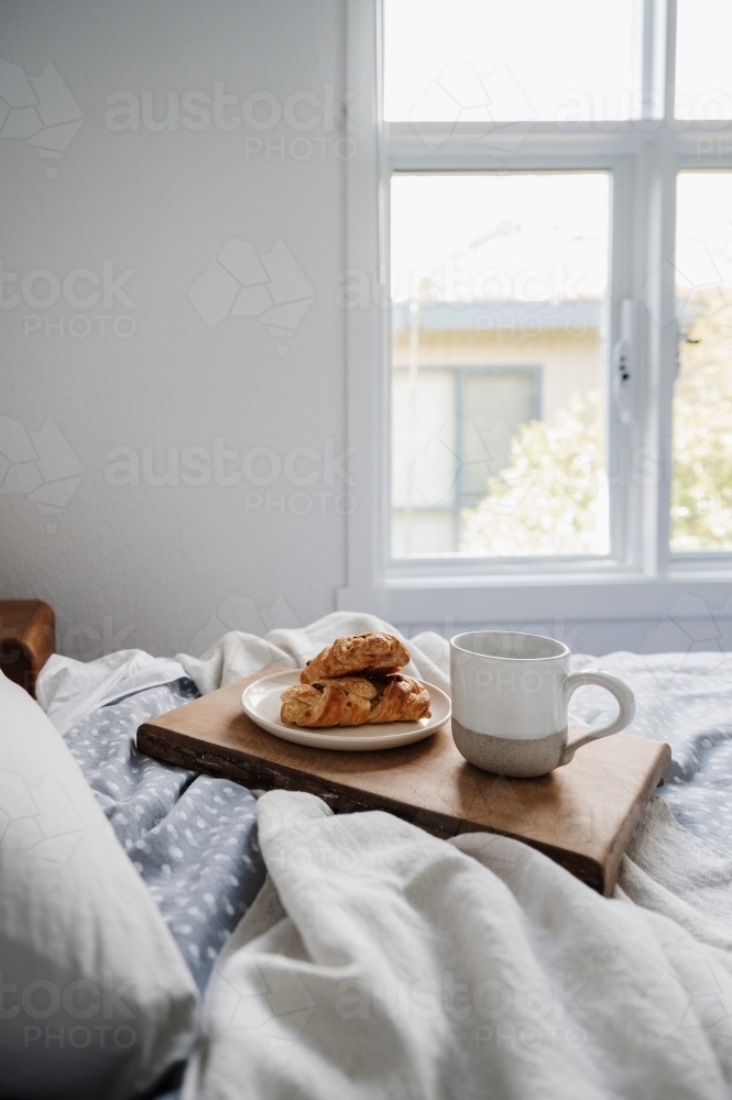 Breakfast in bed - Australian Stock Image