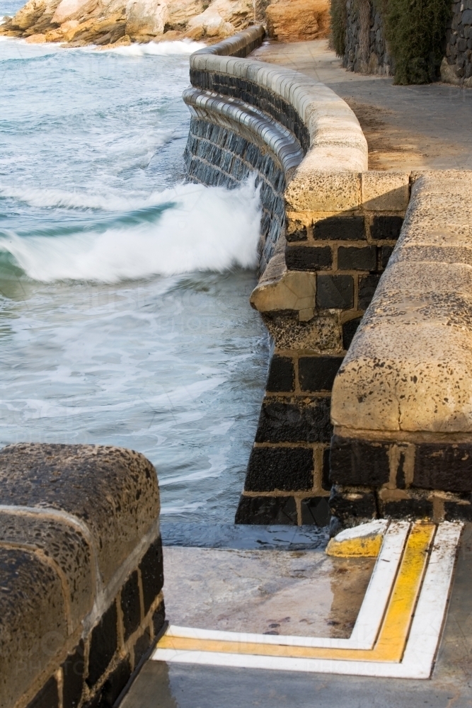Breakwater at regional coastal town - Australian Stock Image