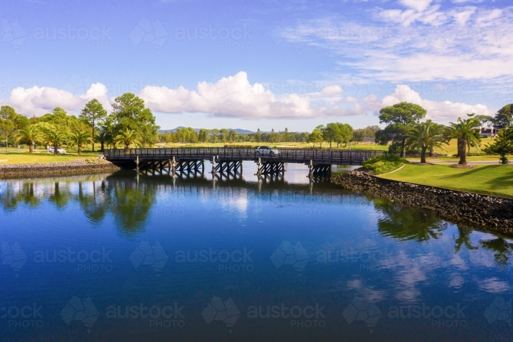 bridge over a waterway - Australian Stock Image