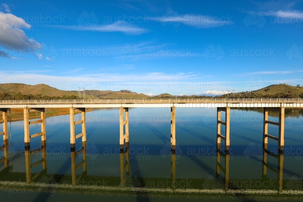 Bridge over Lake Eildon in the Central Highlands region of Victoria - Australian Stock Image