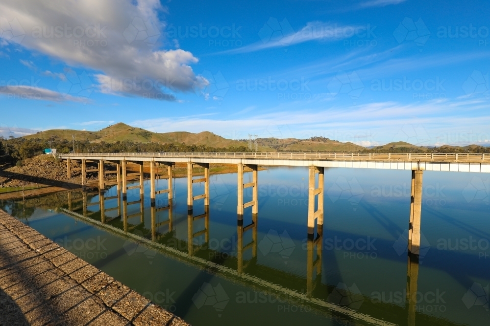 Bridge over Lake Eildon in the Central Highlands region of Victoria - Australian Stock Image