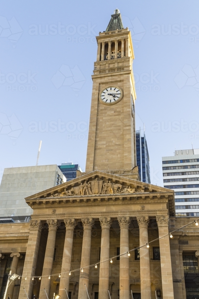 Image of Brisbane City Hall and Clock Tower Austockphoto
