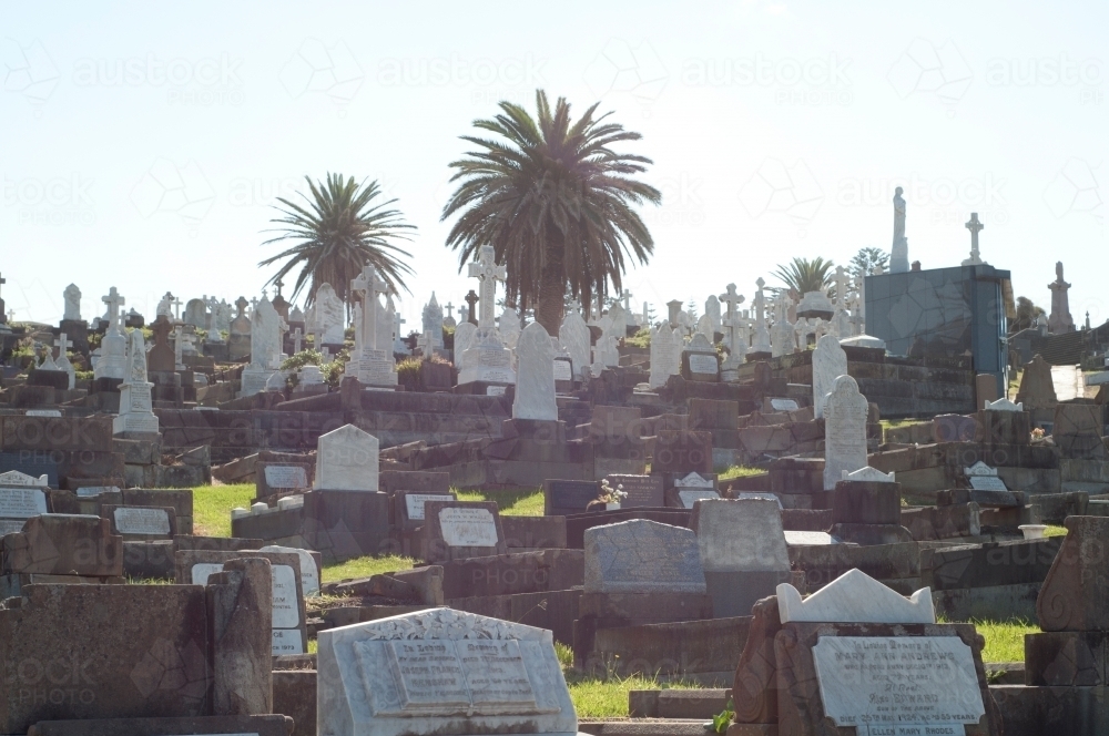 Bronte Cemetery - Australian Stock Image