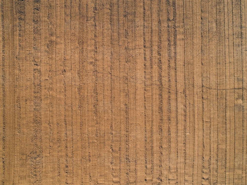 Brown soil in farm paddock - Australian Stock Image
