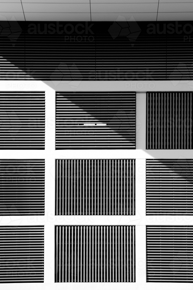 Building Facade with Grid Structure - Australian Stock Image