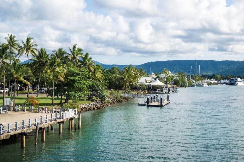 Building structures at the Port Douglas marina - Australian Stock Image