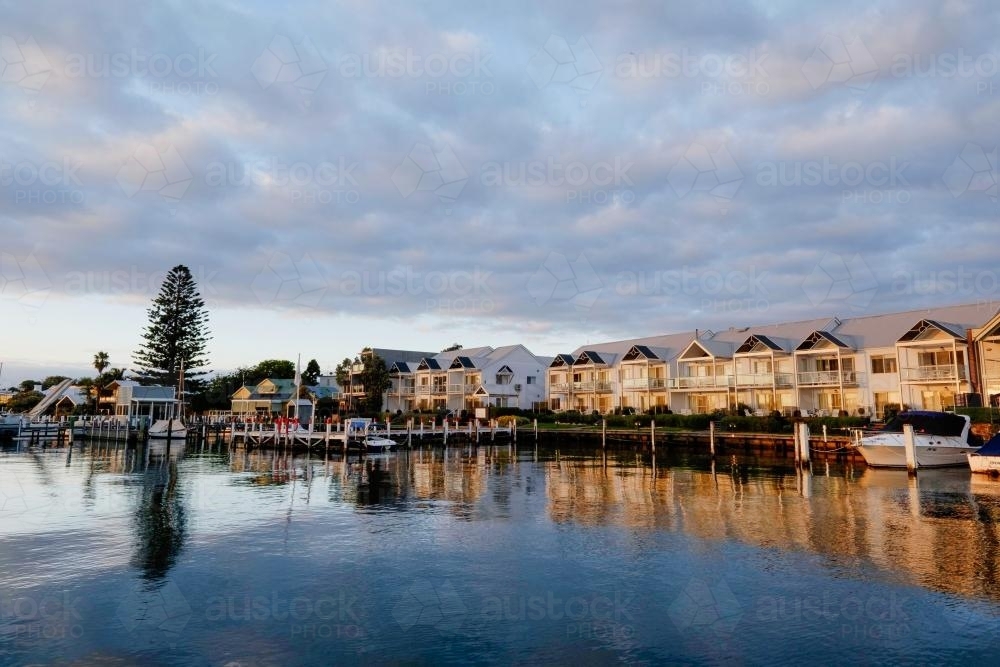 Buildings on the Shore of Bancroft Bay, Metung - Australian Stock Image