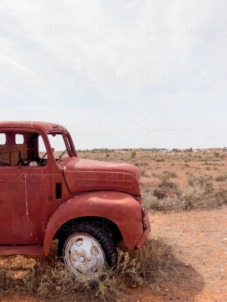 Burnt Out Truck - Australian Stock Image