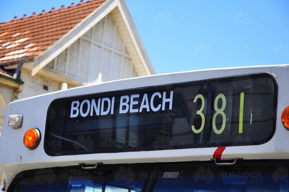 Bus to bondi beach - Australian Stock Image