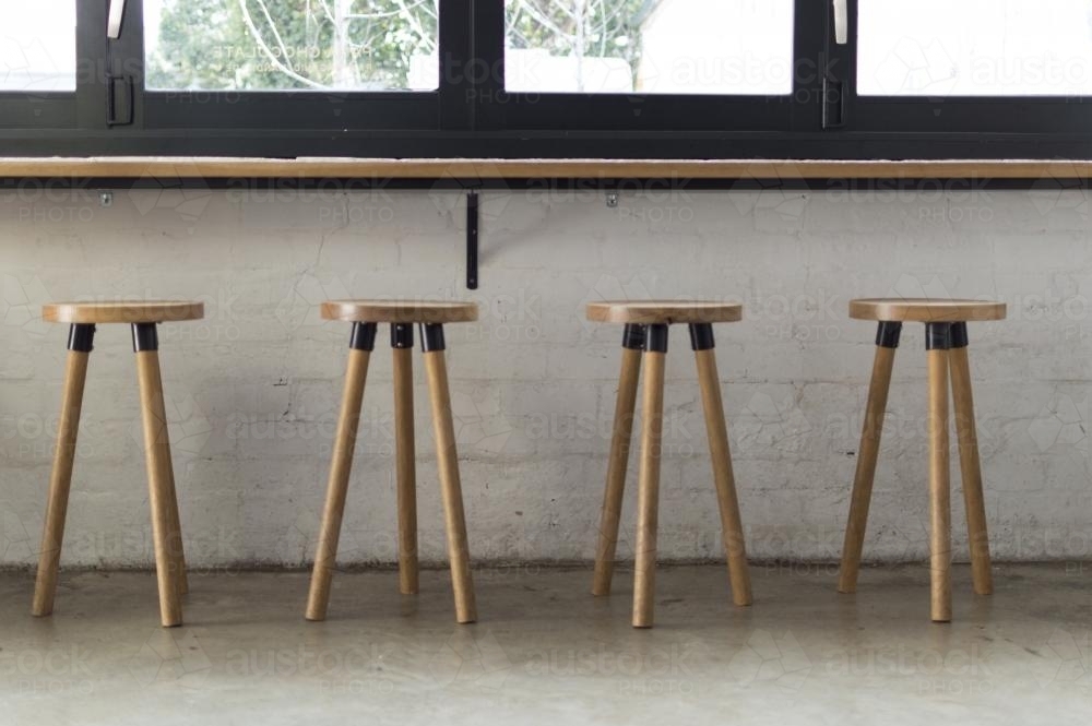 Cafe Bar Stools - Australian Stock Image
