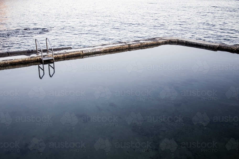 Calm water in ocean pool - Australian Stock Image