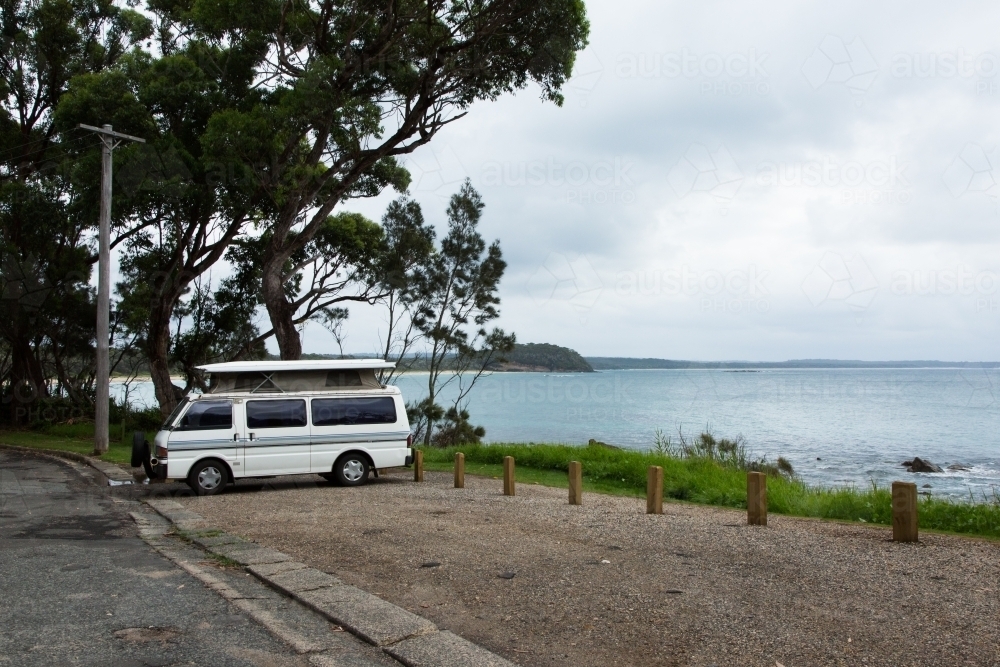 Camper van at Narrawallee, south Coast, new south wales - Australian Stock Image