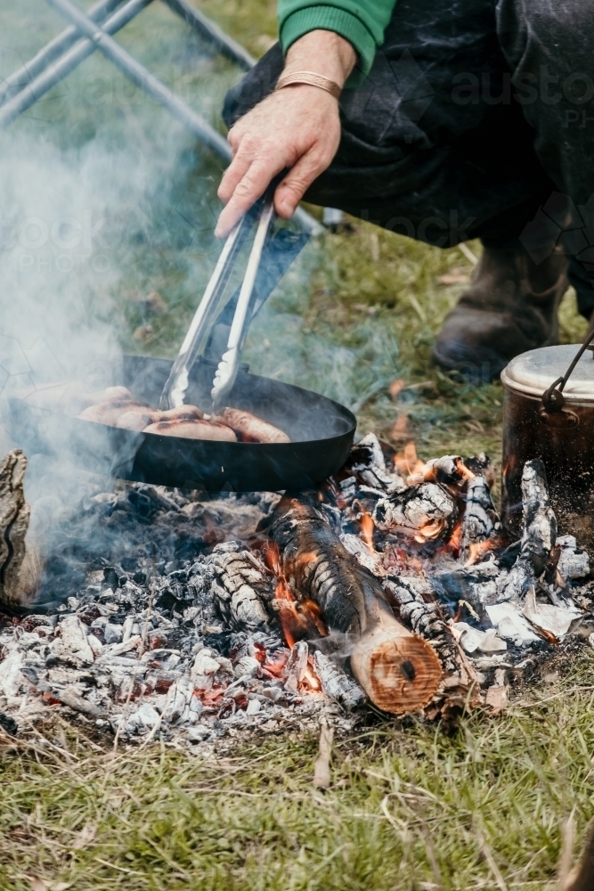 Campfire cook up. - Australian Stock Image