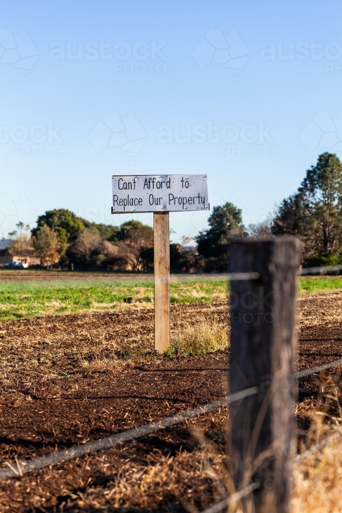Image of Cant afford to replace our property sign protesting forced ...