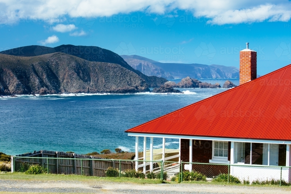 Cape Bruny Lighthouse Cottage - Australian Stock Image