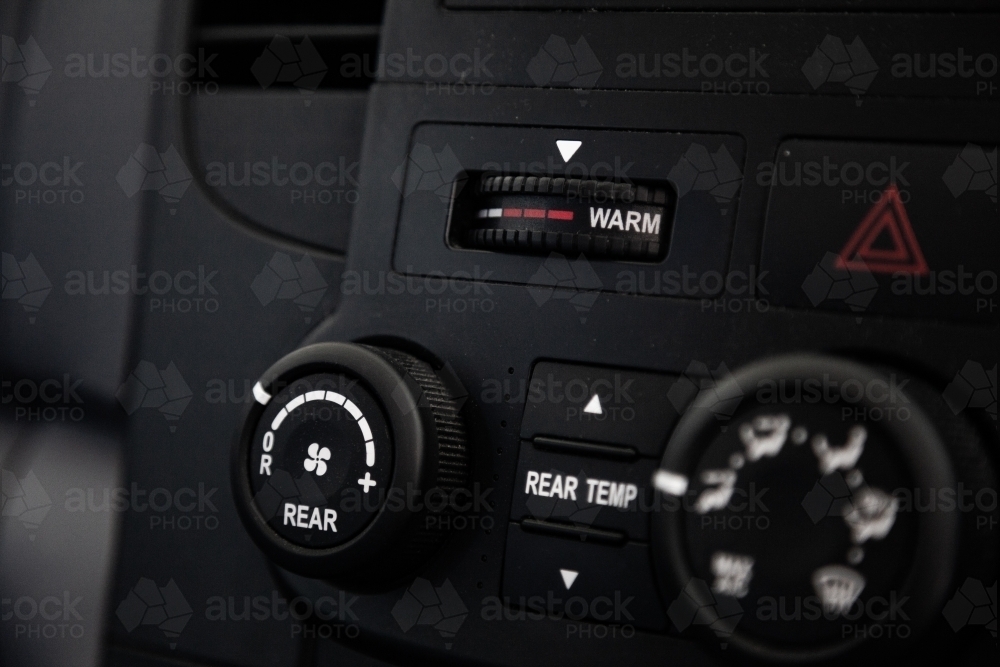 Car air con in winter on warm - Australian Stock Image