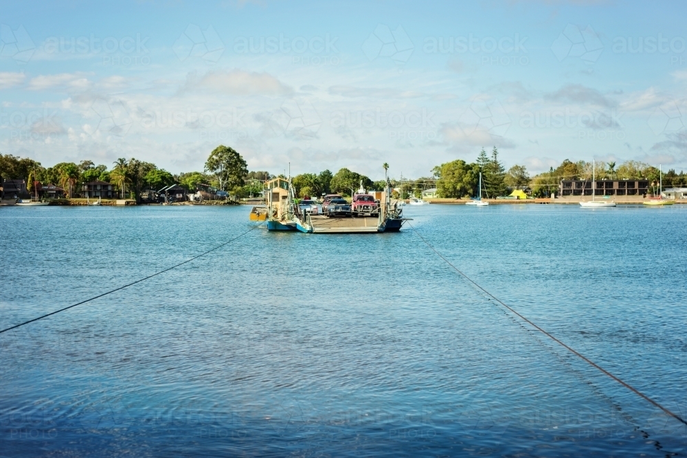 car ferry crossing the river - Australian Stock Image