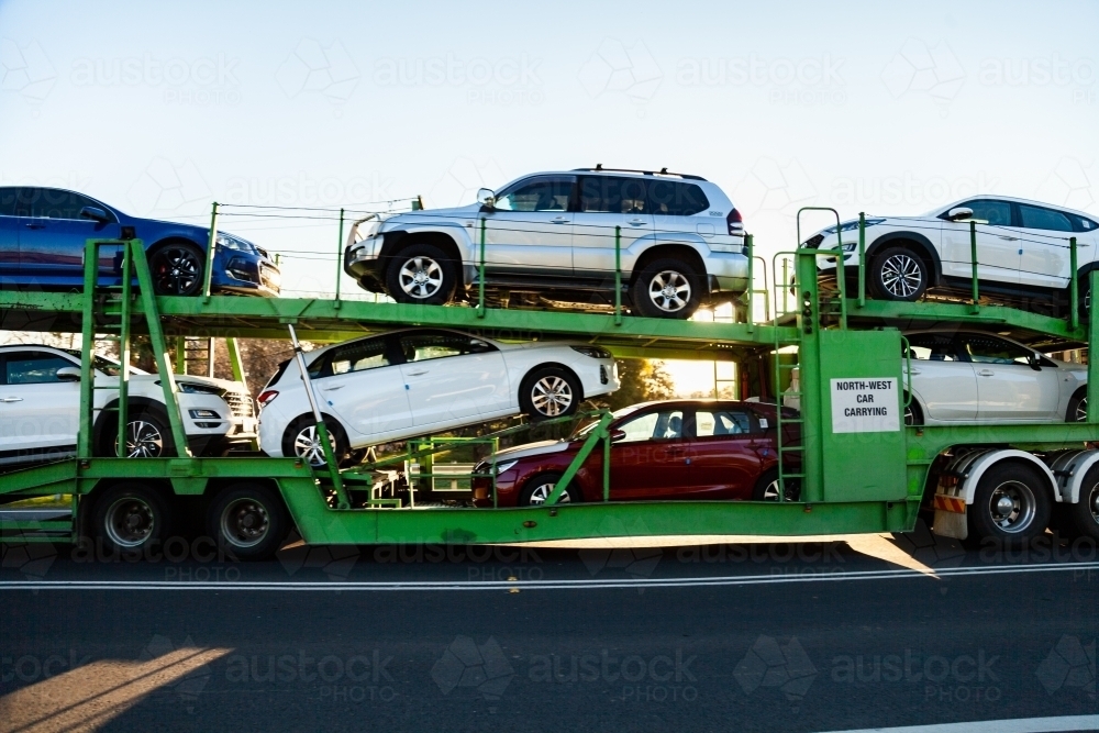 Car transporter truck - Australian Stock Image