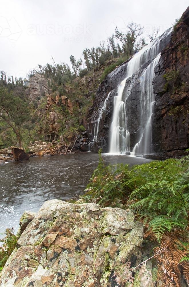 Cascading waterfall in national park - Australian Stock Image