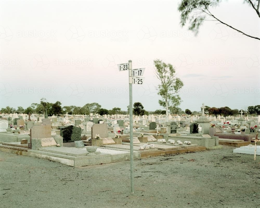 Cemetary in remote town - Australian Stock Image