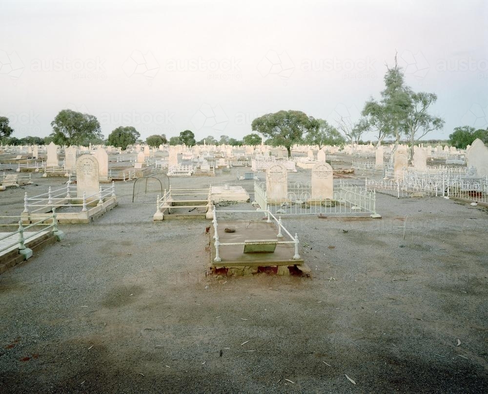 Cemetary in remote town - Australian Stock Image
