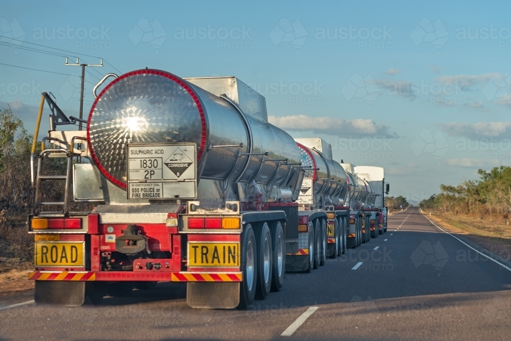 Chemical Road train - Australian Stock Image