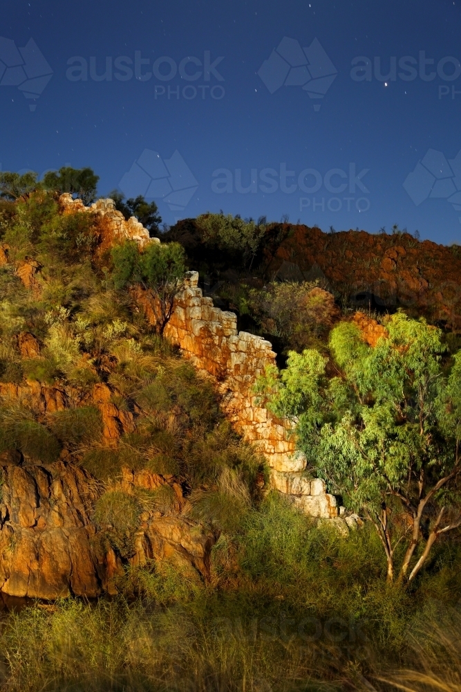 China Wall - a sub-vertical quartz vein - Australian Stock Image