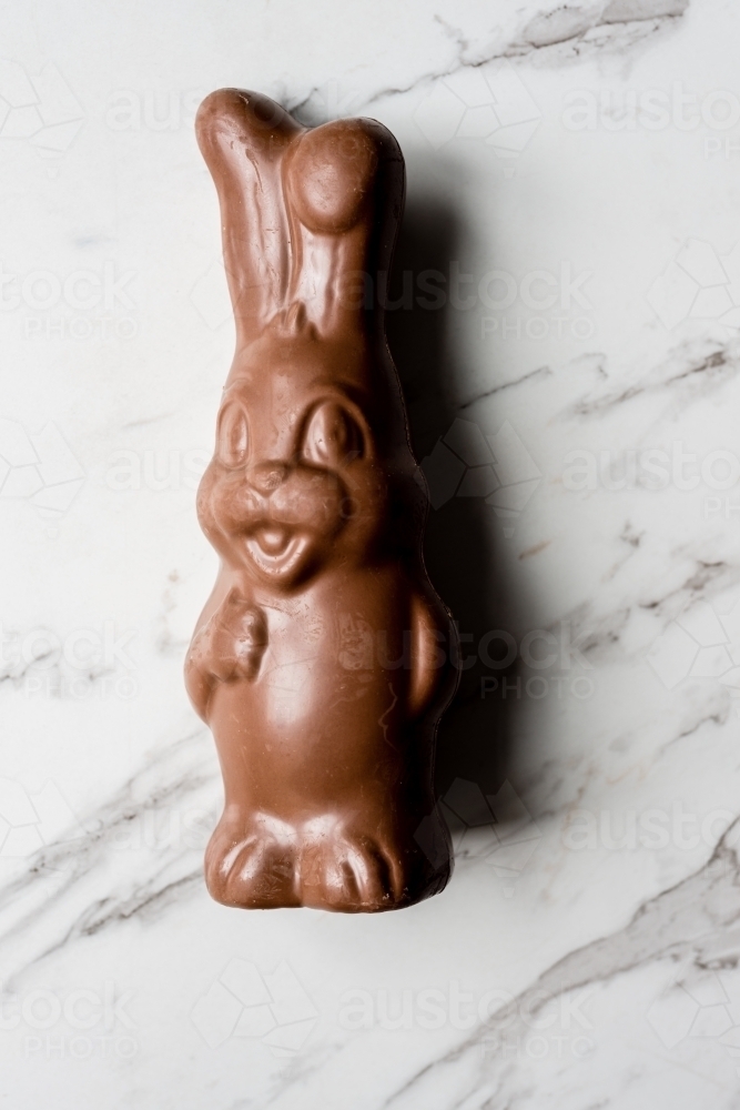 chocolate bunny easter egg - Australian Stock Image