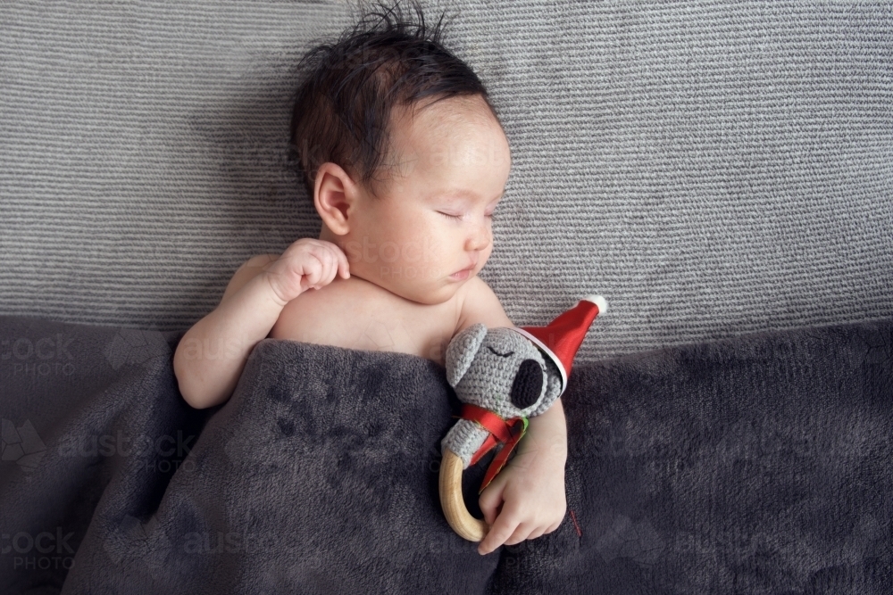 Christmas Australian baby - Australian Stock Image