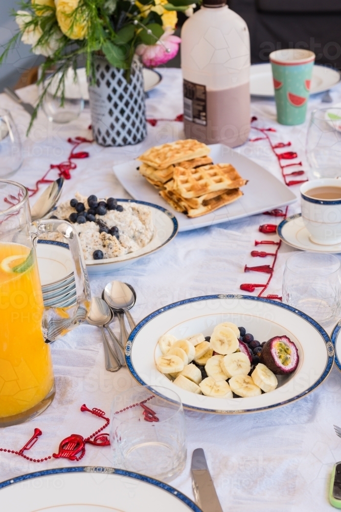 christmas morning breakfast - Australian Stock Image