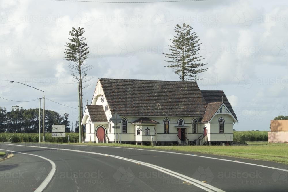 Church cafe sitting on highway - Australian Stock Image