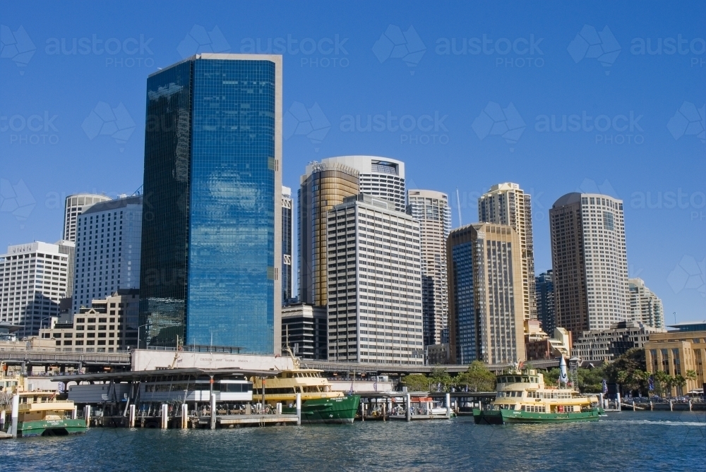 Circular Quay Sydney on a Bright Sunny Day - Australian Stock Image