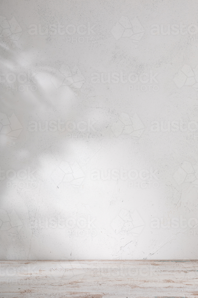 Clean minimalist white background with shadows - Australian Stock Image